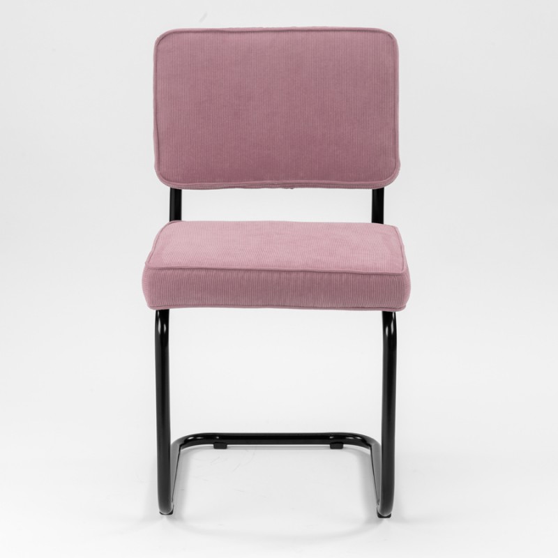 Bruut Ridge Rib stuhl antik rose mit schwarzer rahmen