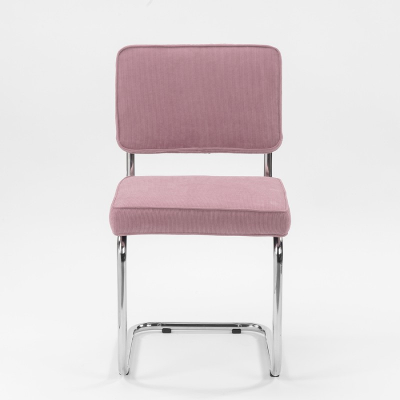 Bruut Ridge Rib stuhl edelstahl poliert antik Rosa