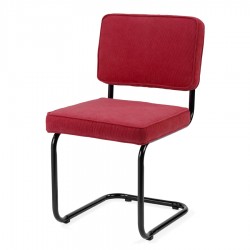 Bruut Ridge Rib stuhl Rot mit schwarzer rahmen