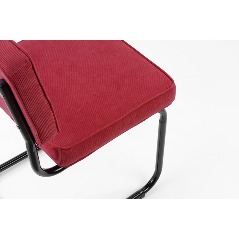 Bruut Ridge Rib stuhl Rot mit schwarzer rahmen