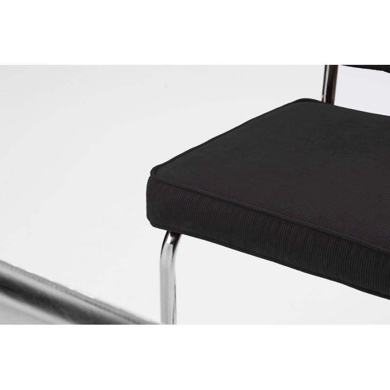 Bruut Ridge Rib stuhl edelstahl poliert Schwarz