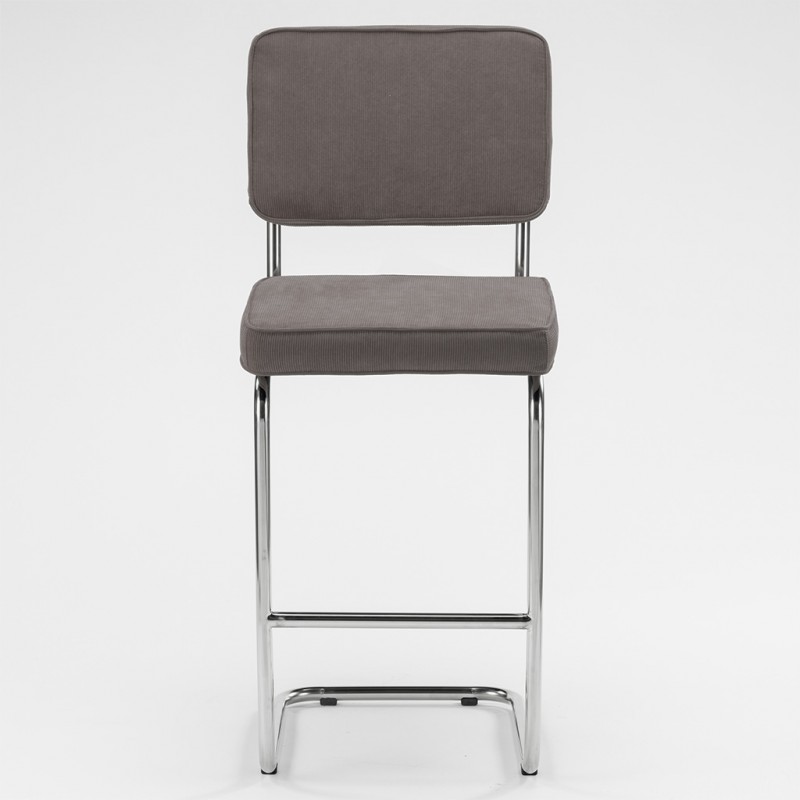 Bruut Ridge Rib barhocker edelstahl poliert Anthrazit