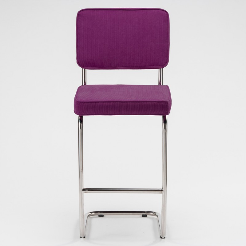Bruut Ridge Rib barhocker edelstahl poliert Lila