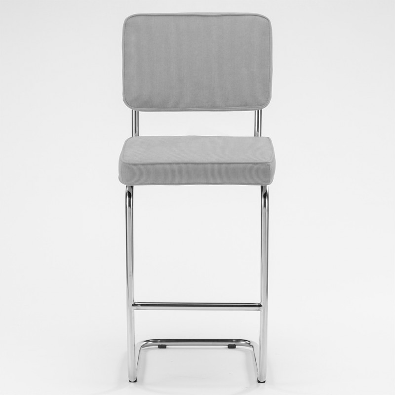 Bruut Ridge Rib barhocker edelstahl poliert Grau