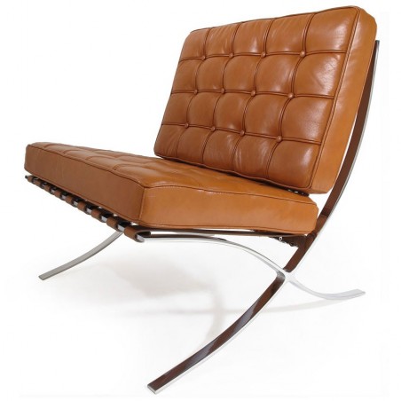 Pavillon sessel - Rindsleder Cognac