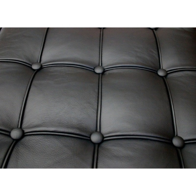 Pavillon Sessel Rindsleder Schwarz