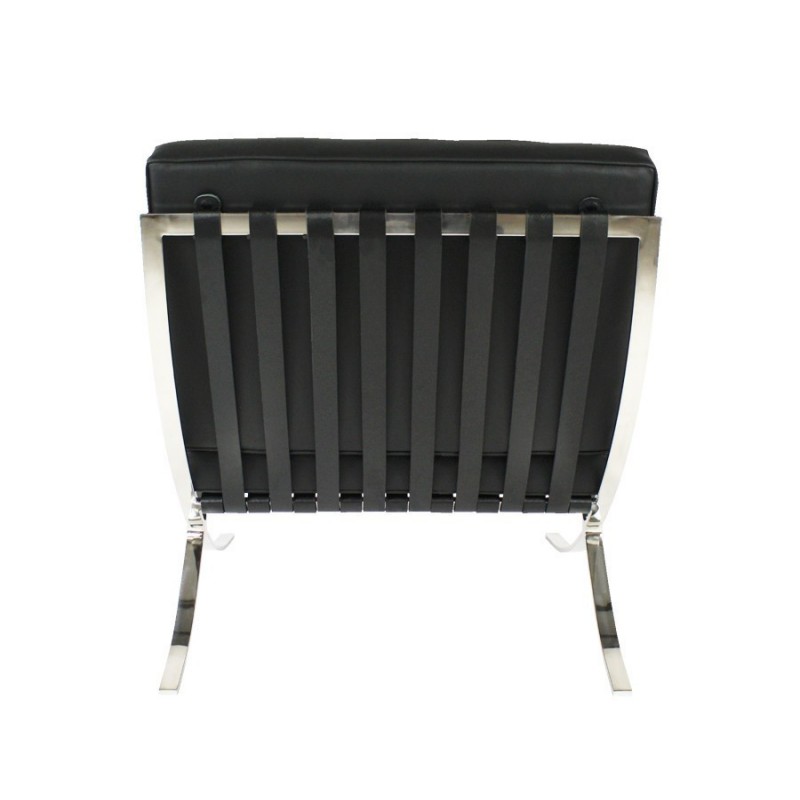 Pavillon Sessel Rindsleder Schwarz
