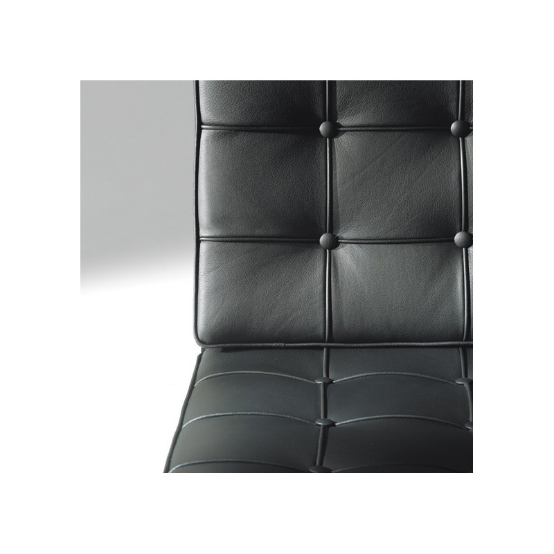 Pavillon Sessel Rindsleder Schwarz