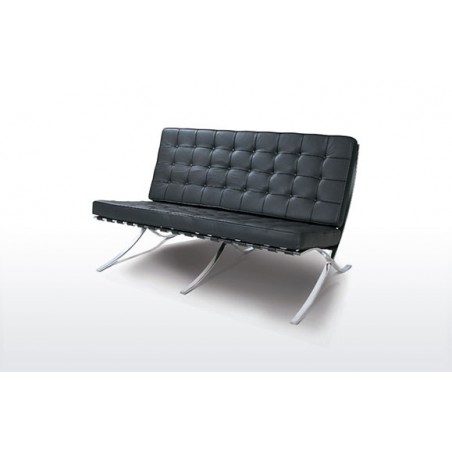 Pavillon Zweisitzer Sofa Schwarz - Premium