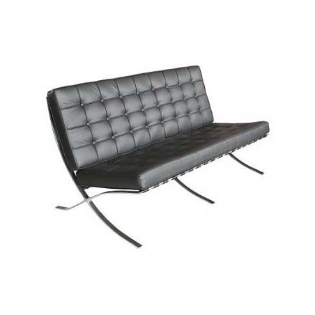 Pavillon Zweisitzer Sofa Schwarz - Premium