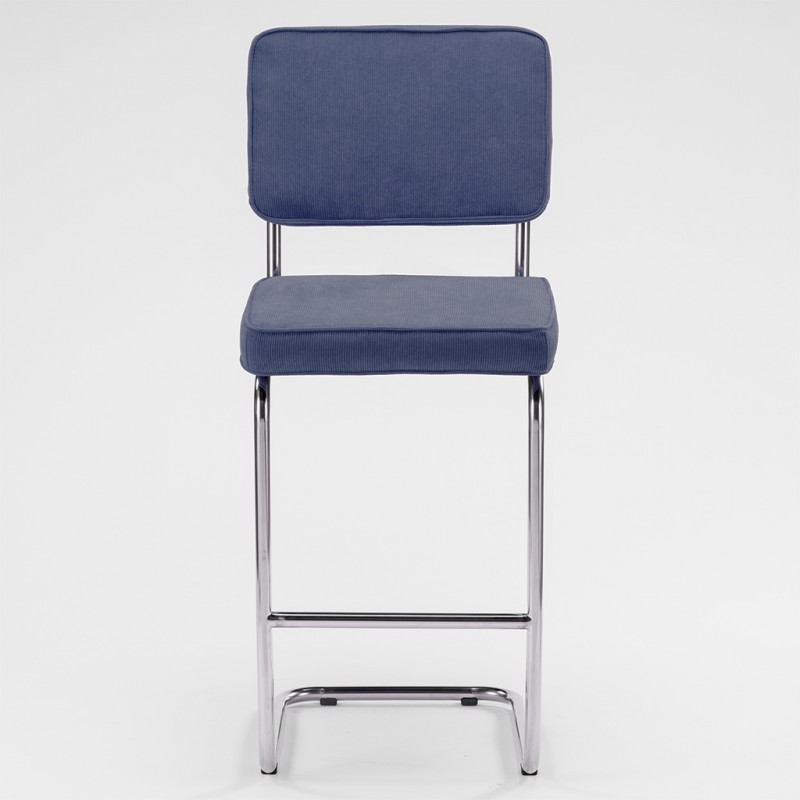 Bruut Ridge Rib barhocker edelstahl poliert Stahlblau