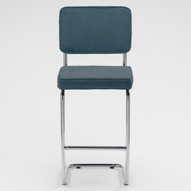 Bruut Ridge Rib barhocker edelstahl poliert Petrol